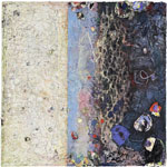 Moody Blues, Panel, 17 x 17, 2011, Acrylic on Canvas